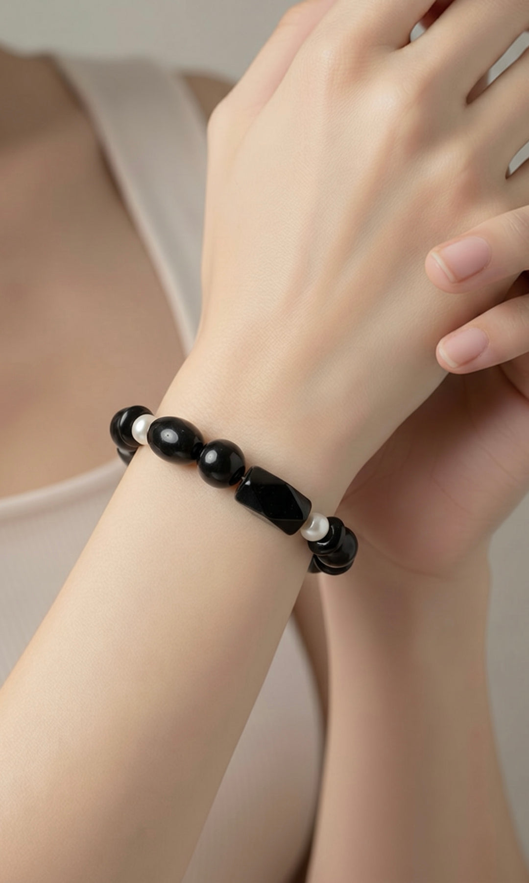 Pulsera Piedra Obsidiana Negra