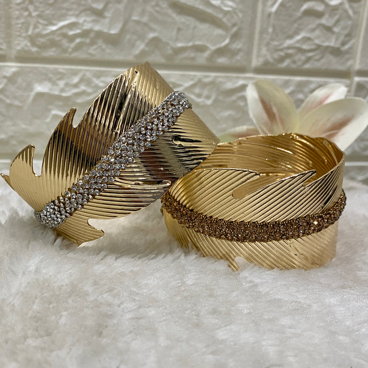 Brazalete Hojas Dorado