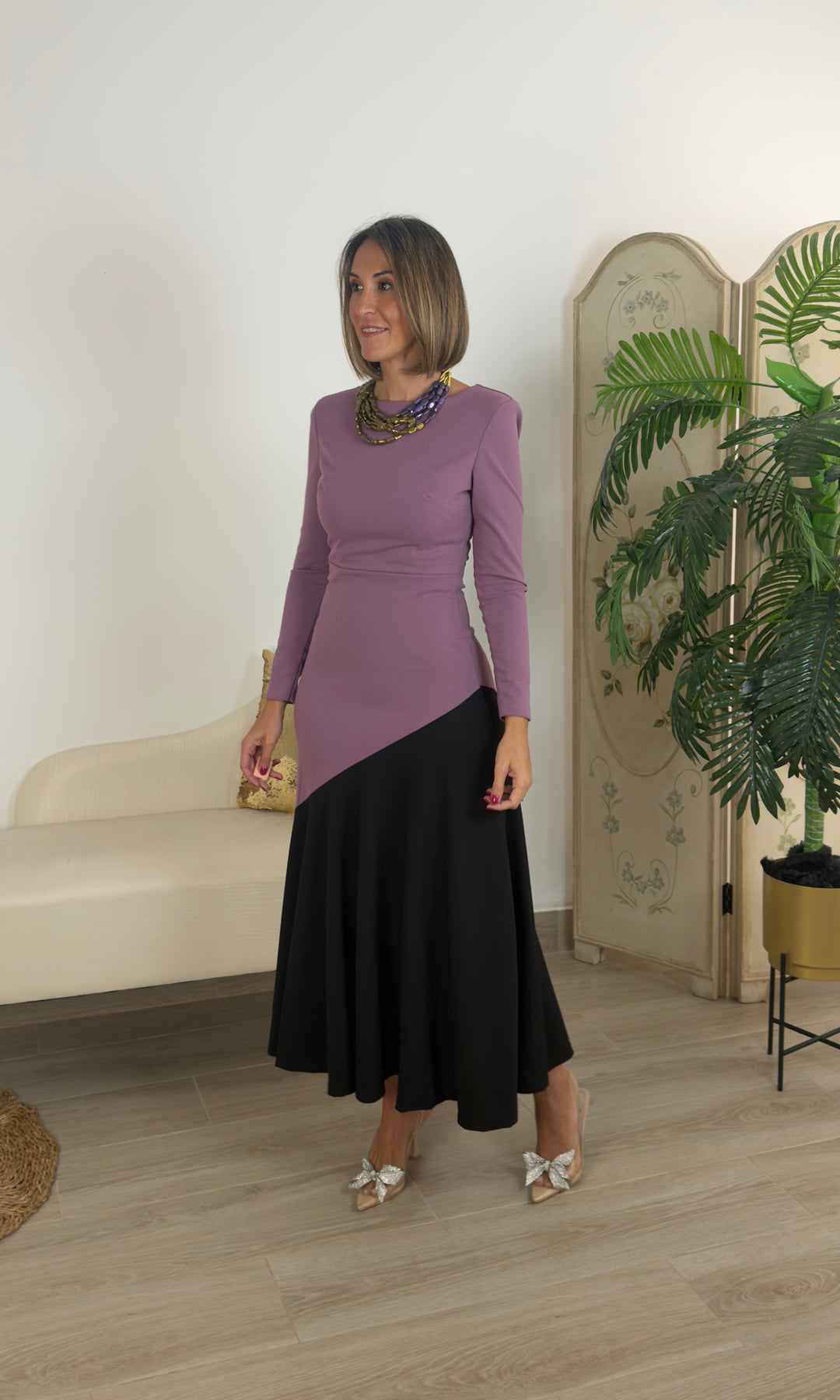 Vestido Cristina Malva