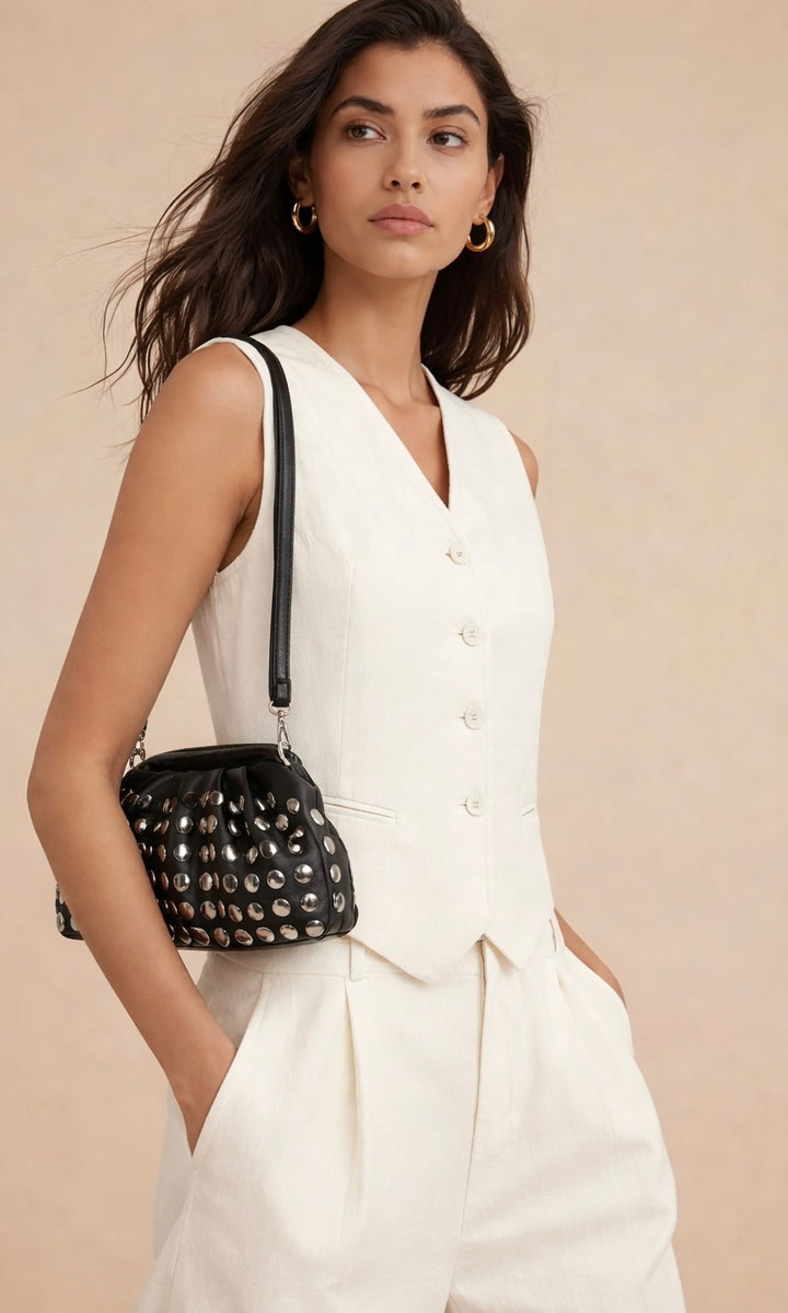 Bolso Clutch Tachuelas