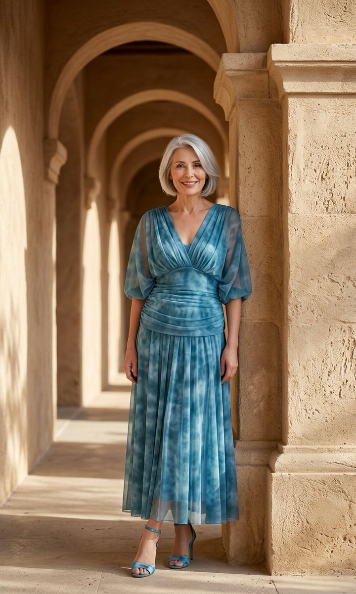 Vestido Fernanda Turquesa