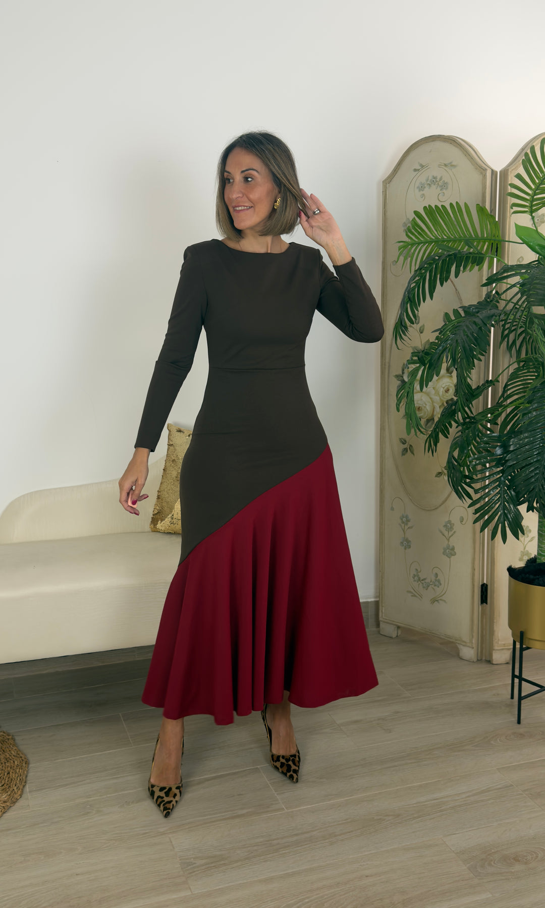 Vestido Cristina Burdeos